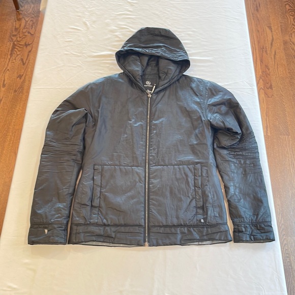 Aether Apparel men’s size “2” (M) black light weight hooded jacket. - Picture 1 of 8
